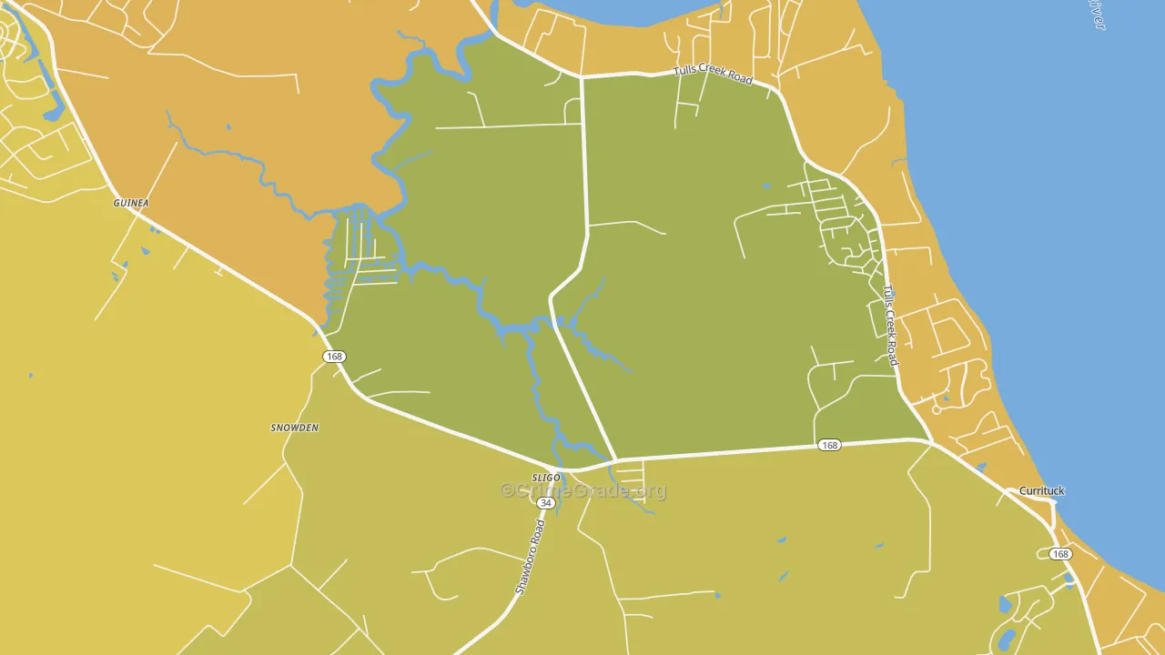 Sligo, NC Map of Murder Rates
