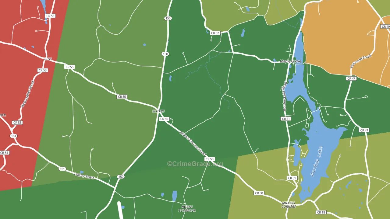 Sliters, NY Map of Murder Rates
