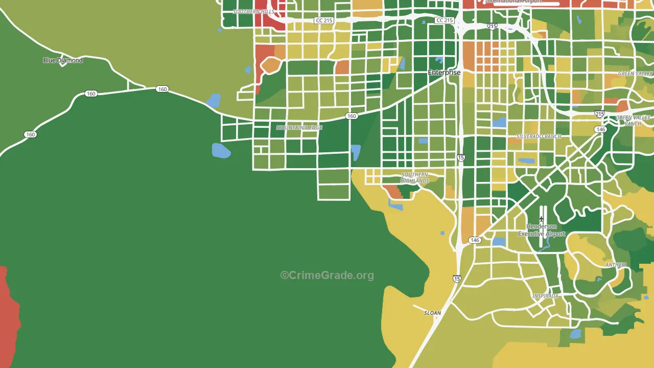 Sloan, NV Map of Murder Rates
