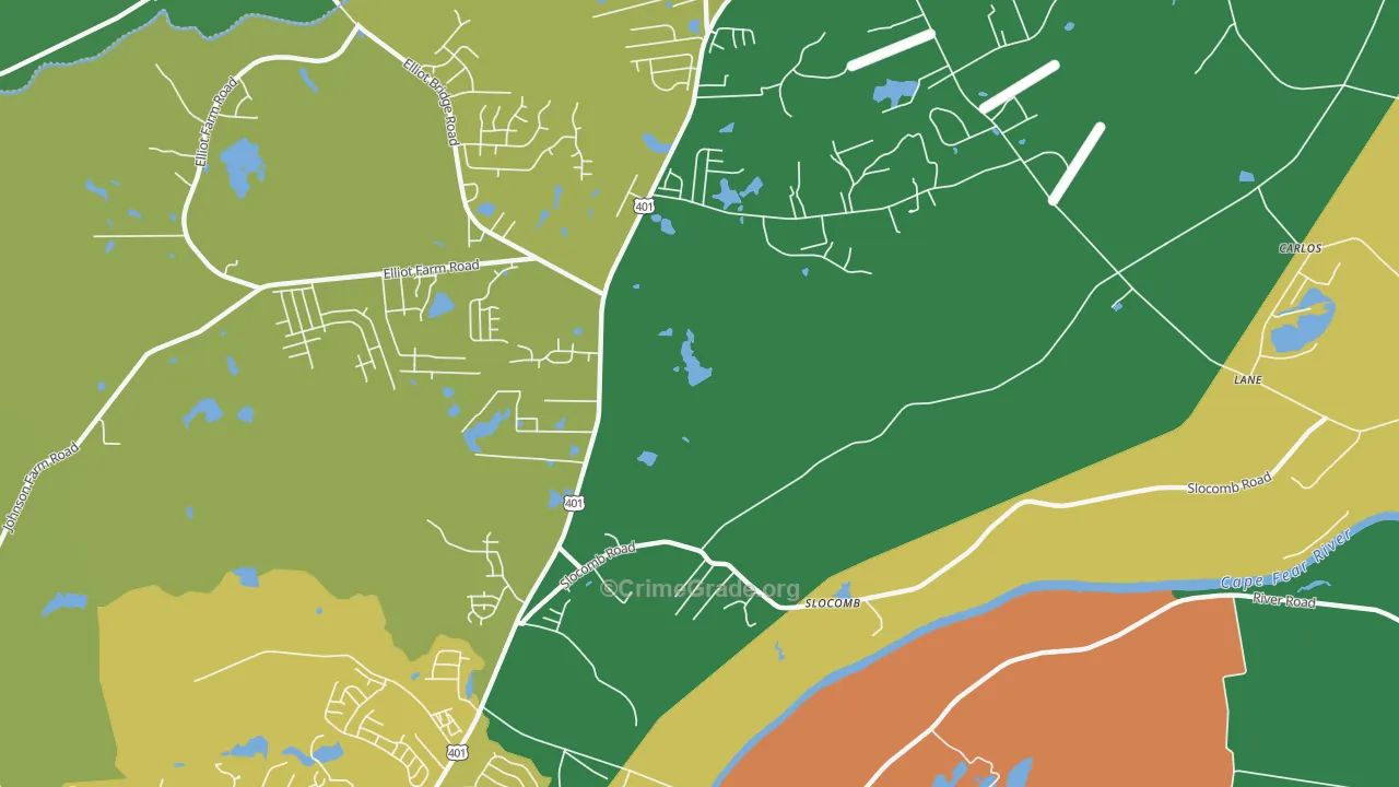 Slocomb, NC Map of Murder Rates