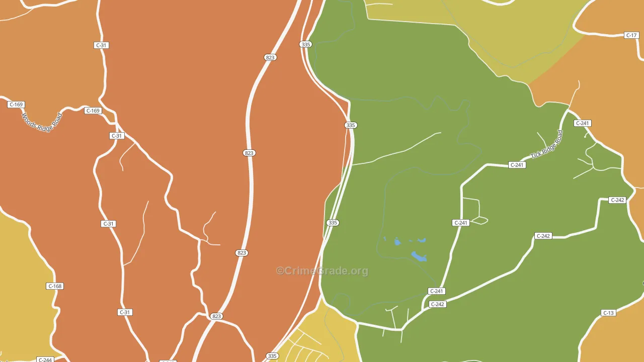 Slocums, OH Map of Murder Rates
