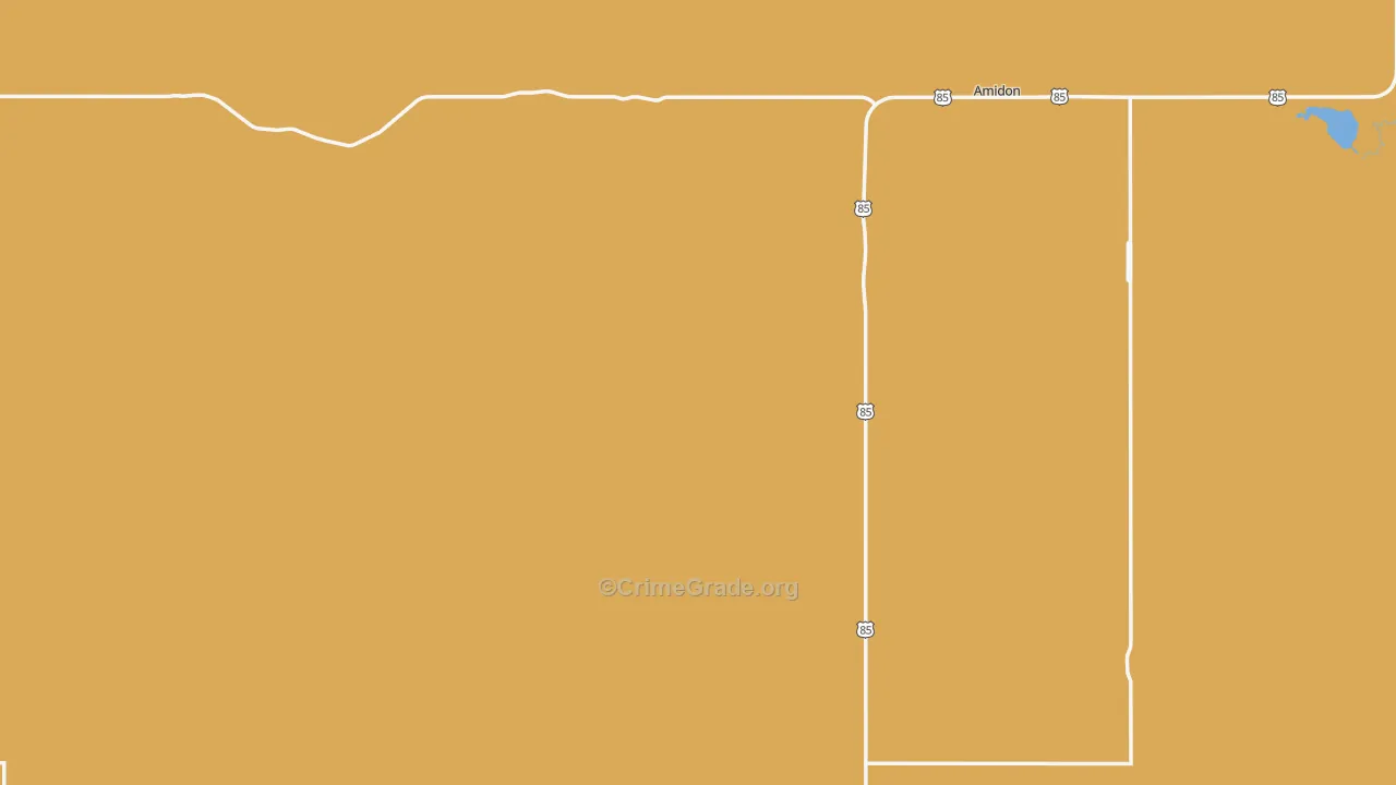 Slope County, ND Map of Murder Rates