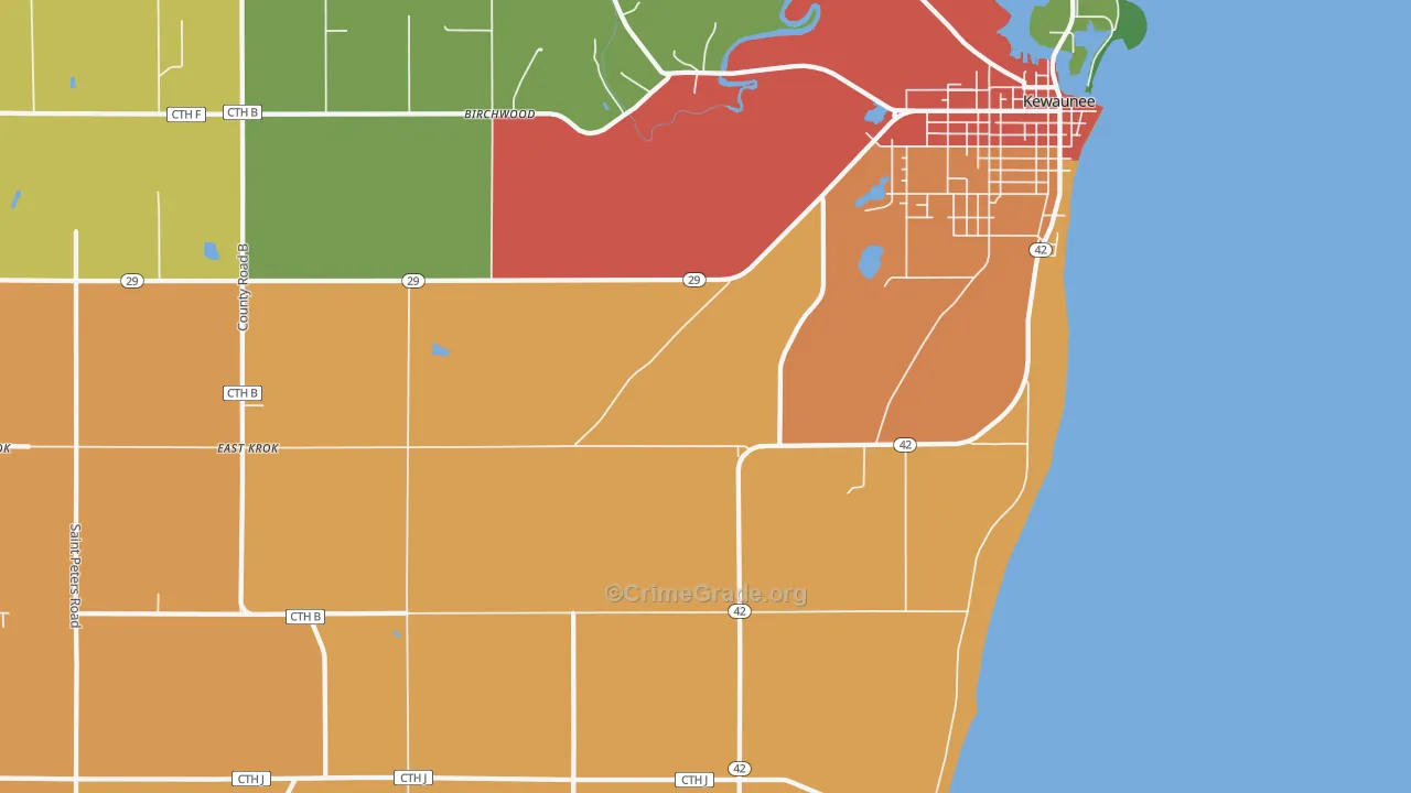 Slovan, WI Map of Murder Rates
