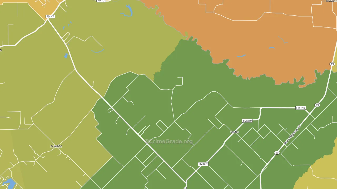 Small, TX Map of Murder Rates