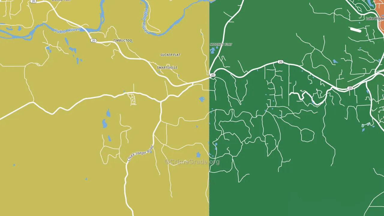 Smartville, CA Map of Murder Rates