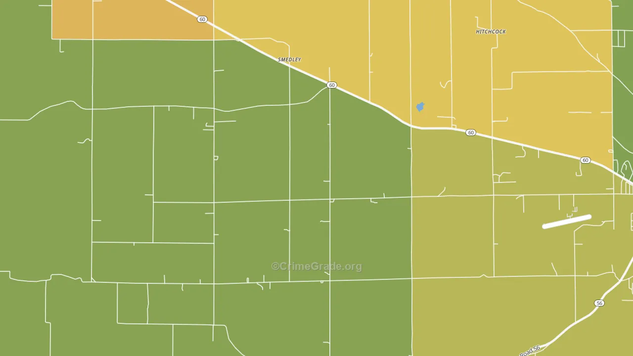 Smedley, IN Map of Murder Rates
