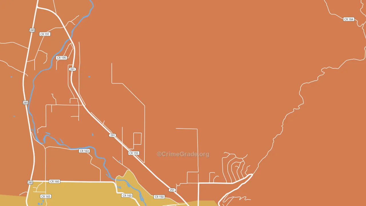 Smeltertown, CO Map of Murder Rates