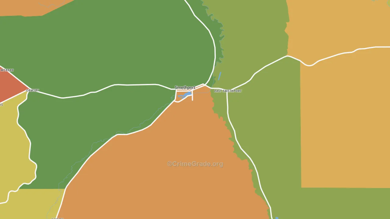 Smethport, PA Map of Murder Rates