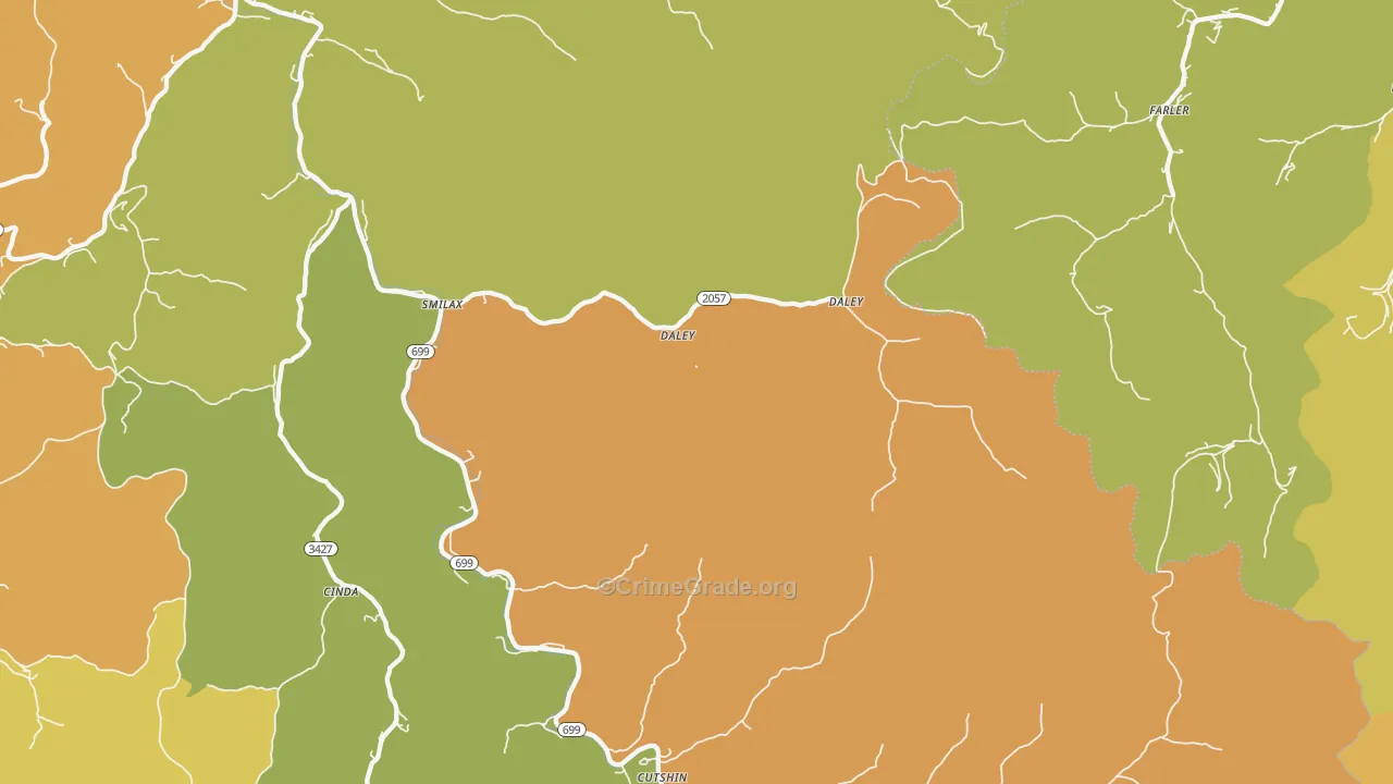 Smilax, KY Map of Murder Rates