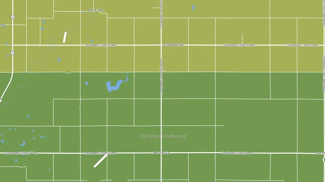 Smileyville, KS Map of Murder Rates