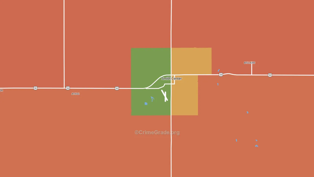 Smith County, KS Map of Murder Rates
