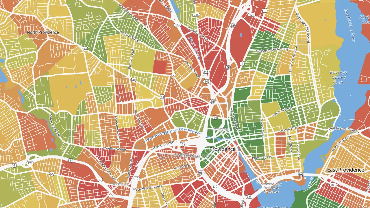 Smith Hill, Providence, RI Map of Murder Rates
