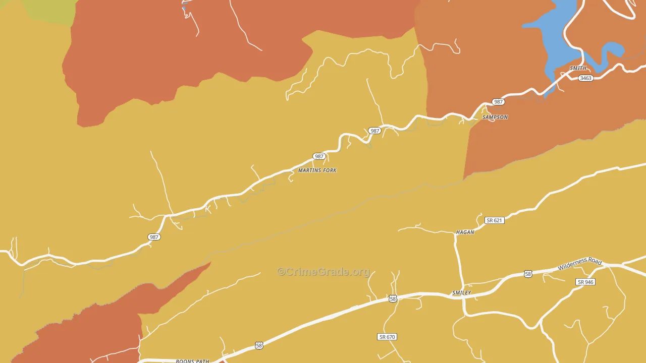 Smith, KY Map of Murder Rates