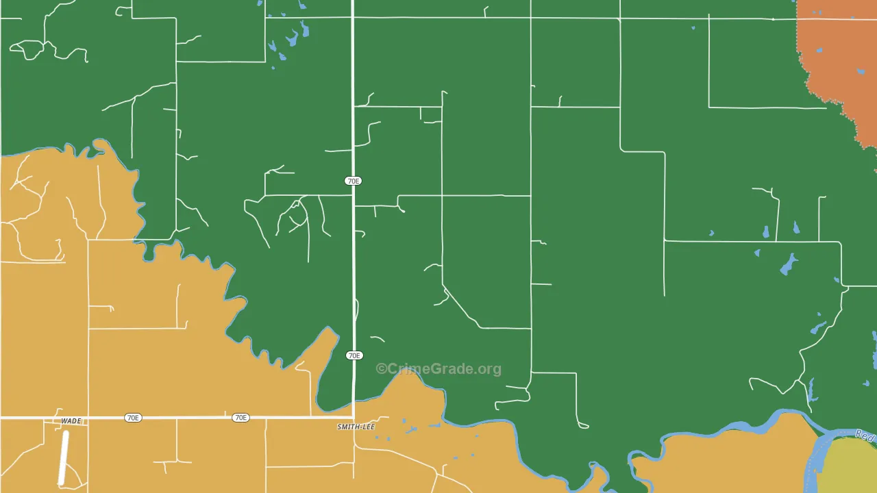 Smith-Lee, OK Map of Murder Rates