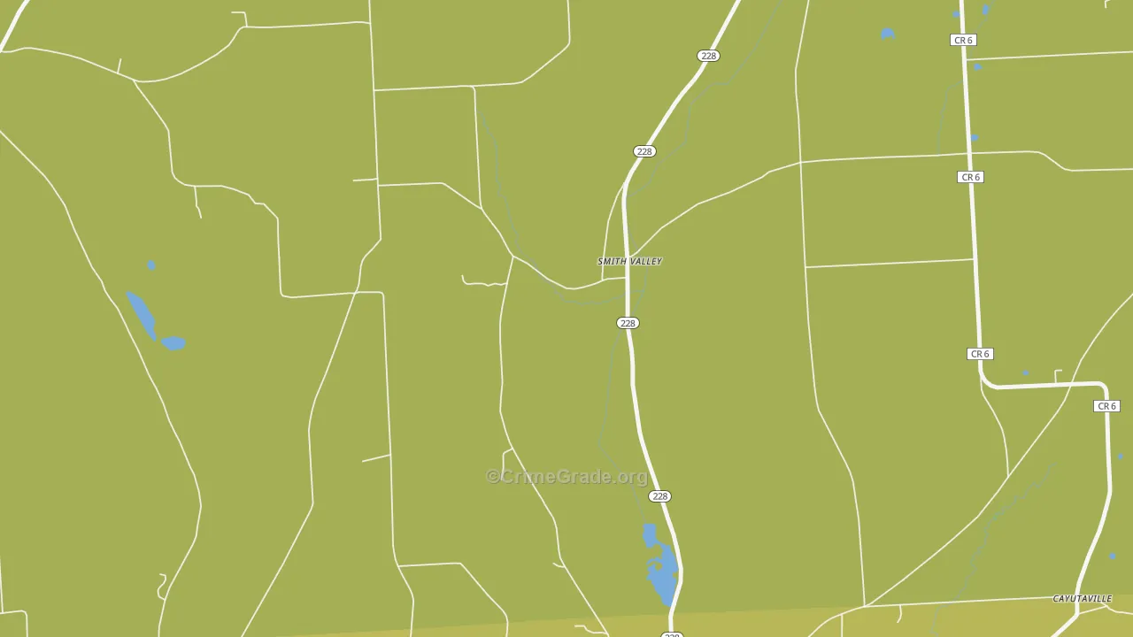 Smith Valley, NY Map of Murder Rates