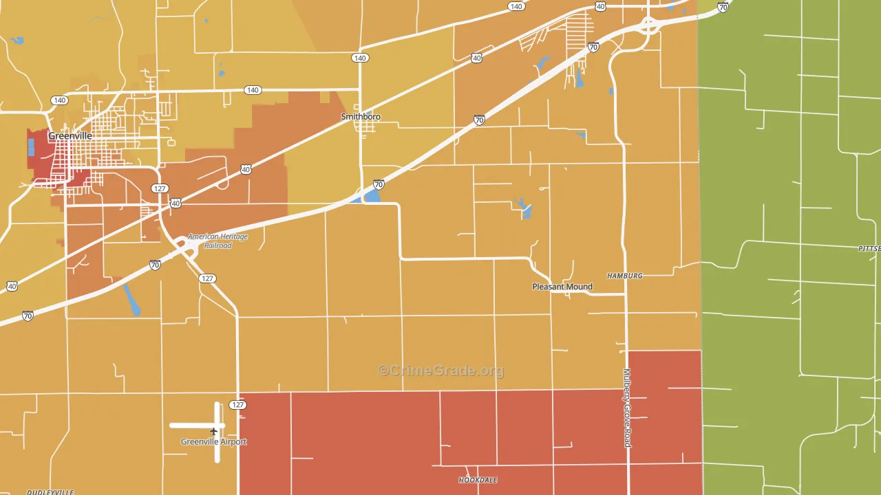 Smithboro, IL Map of Murder Rates