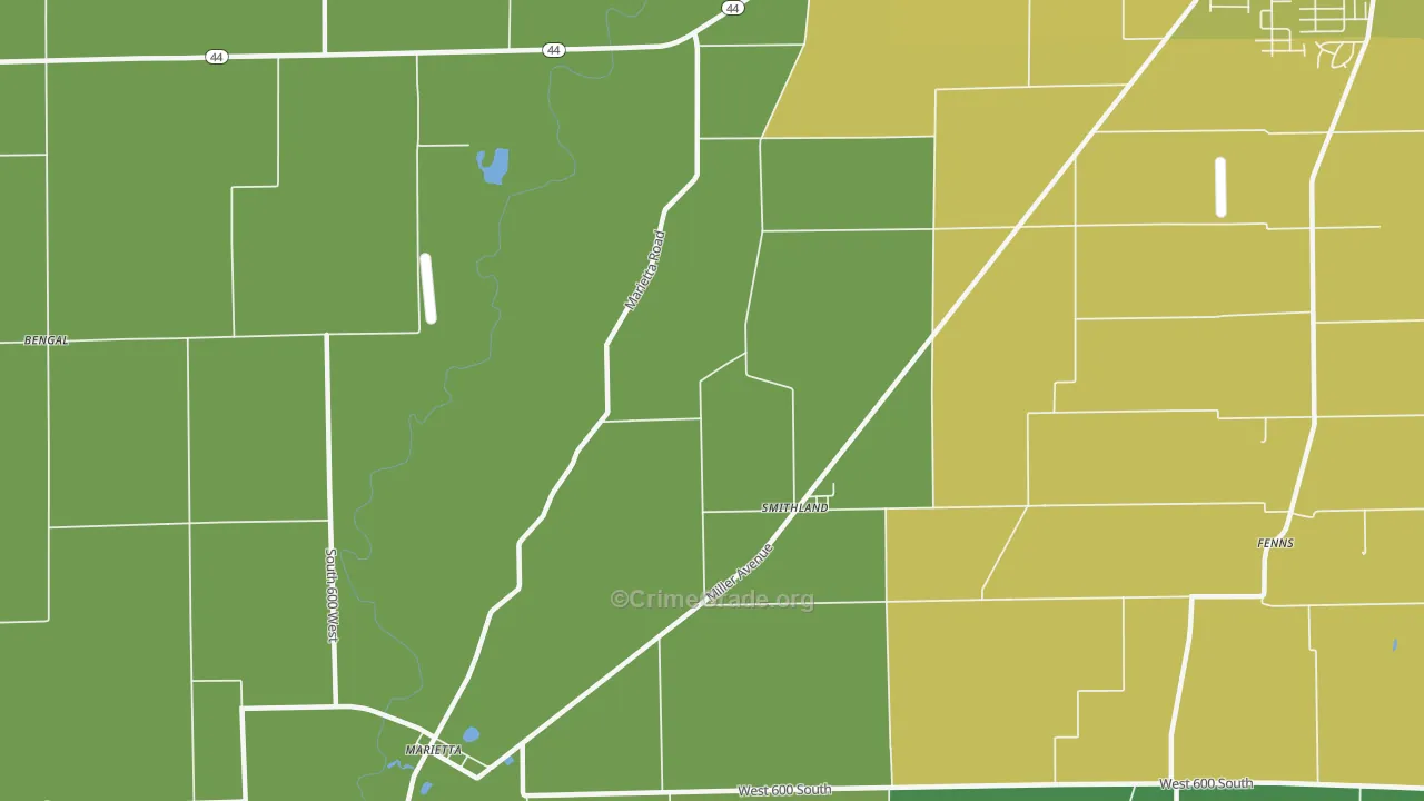 Smithland, IN Map of Murder Rates