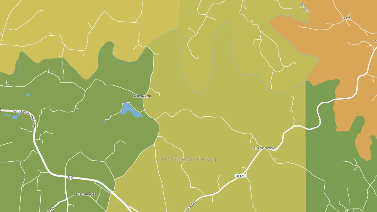 Smithland, TN Map of Murder Rates