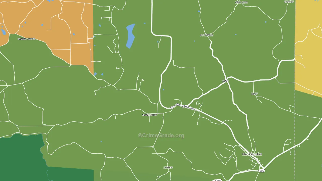 Smithport, PA Map of Murder Rates