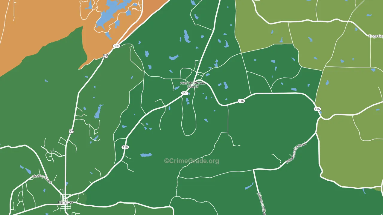 Smiths Crossroads, GA Map of Murder Rates
