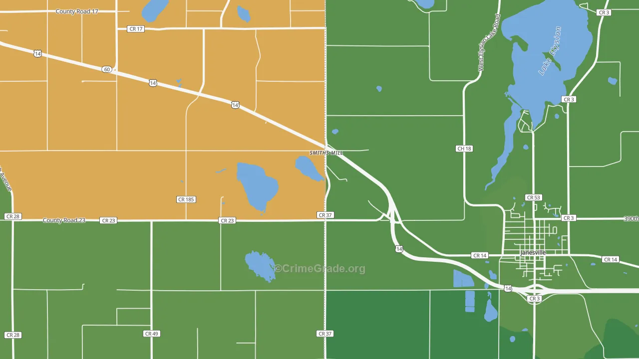 Smiths Mill, MN Map of Murder Rates