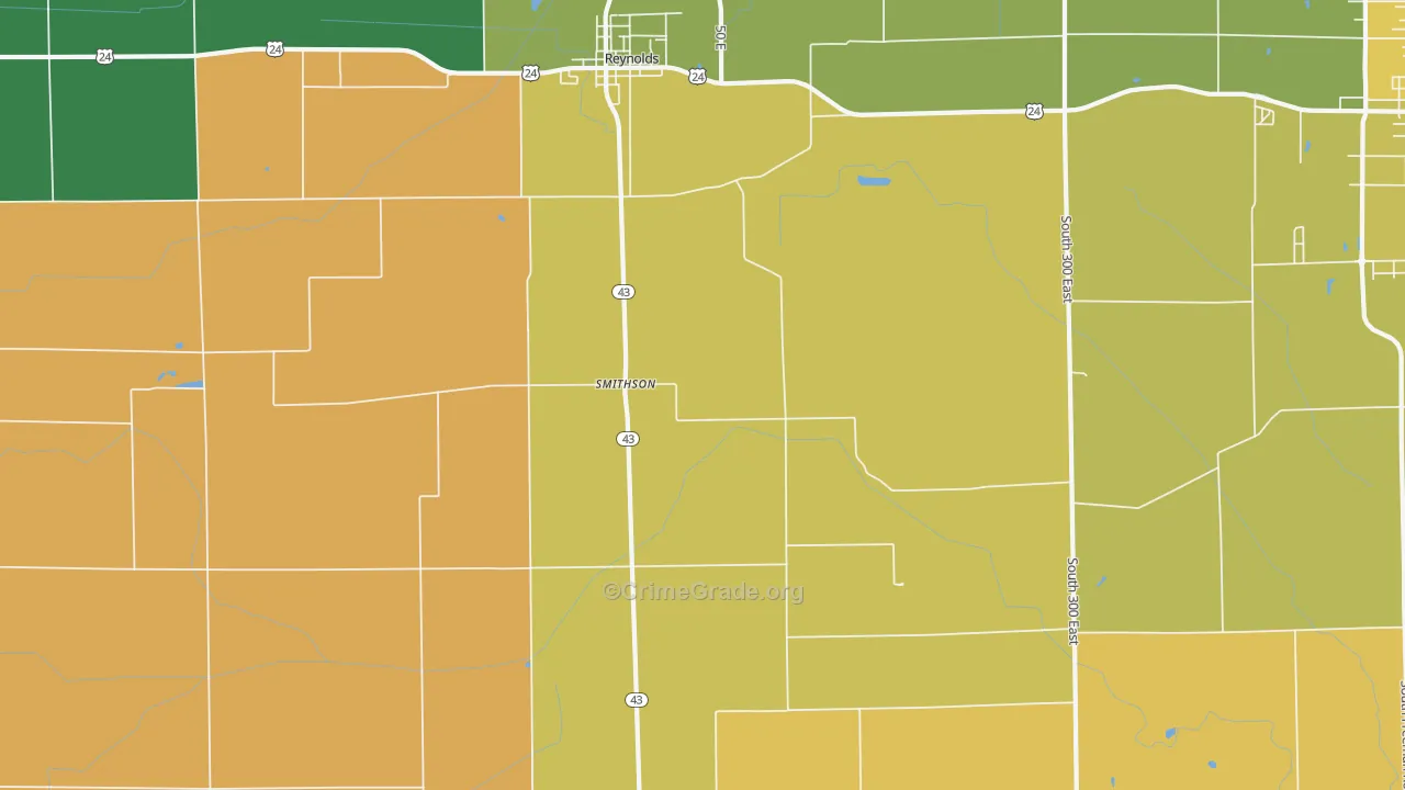 Smithson, IN Map of Murder Rates