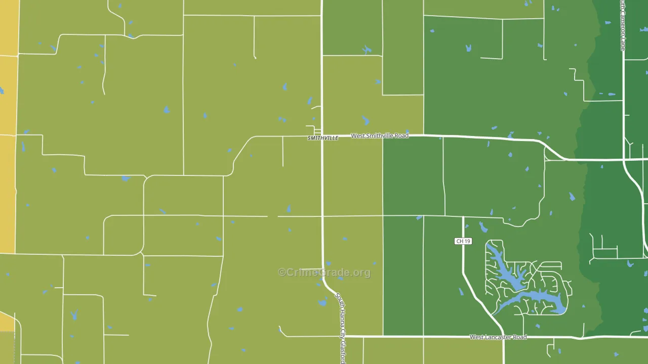 Smithville, IL Map of Murder Rates