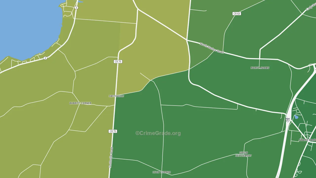 Smithville, NY Map of Murder Rates