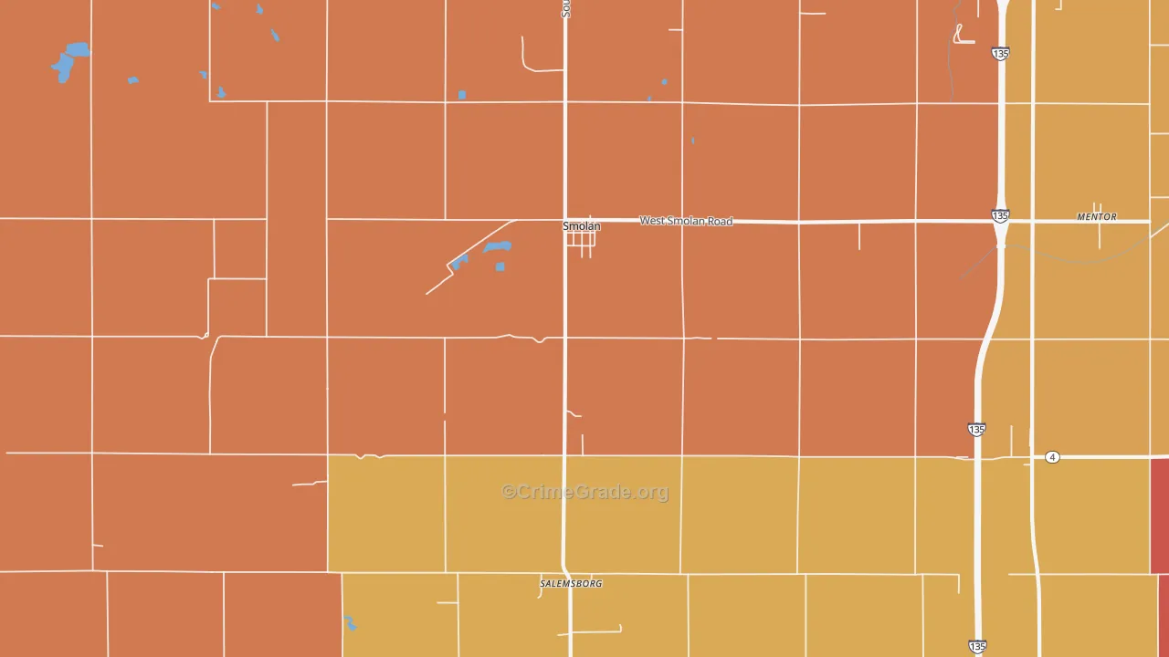 Smolan, KS Map of Murder Rates