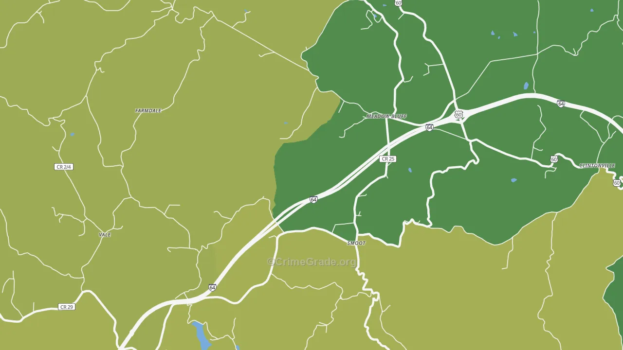 Smoot, WV Map of Murder Rates