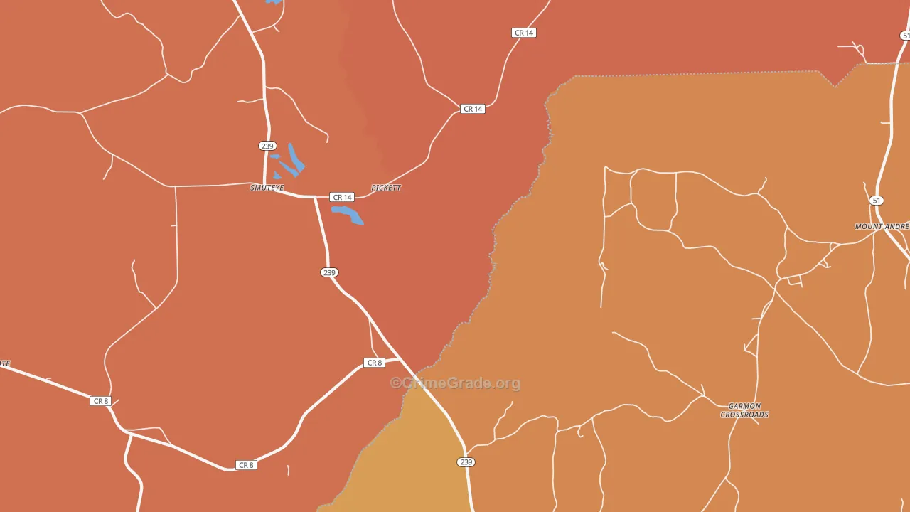 Smuteye, AL Map of Murder Rates