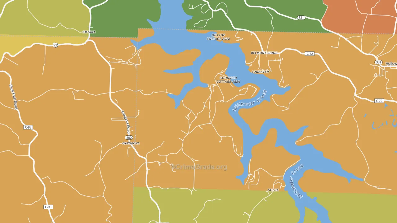 Smyrna, OH Map of Murder Rates