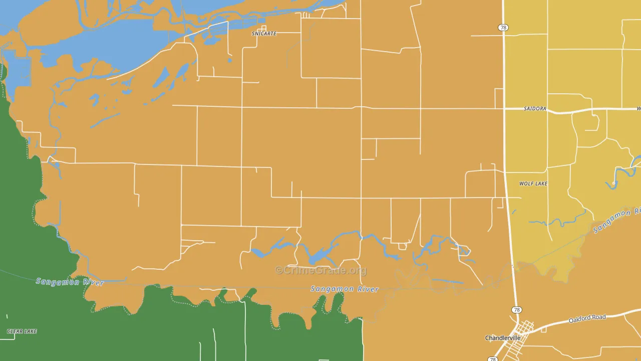 Snicarte, IL Map of Murder Rates
