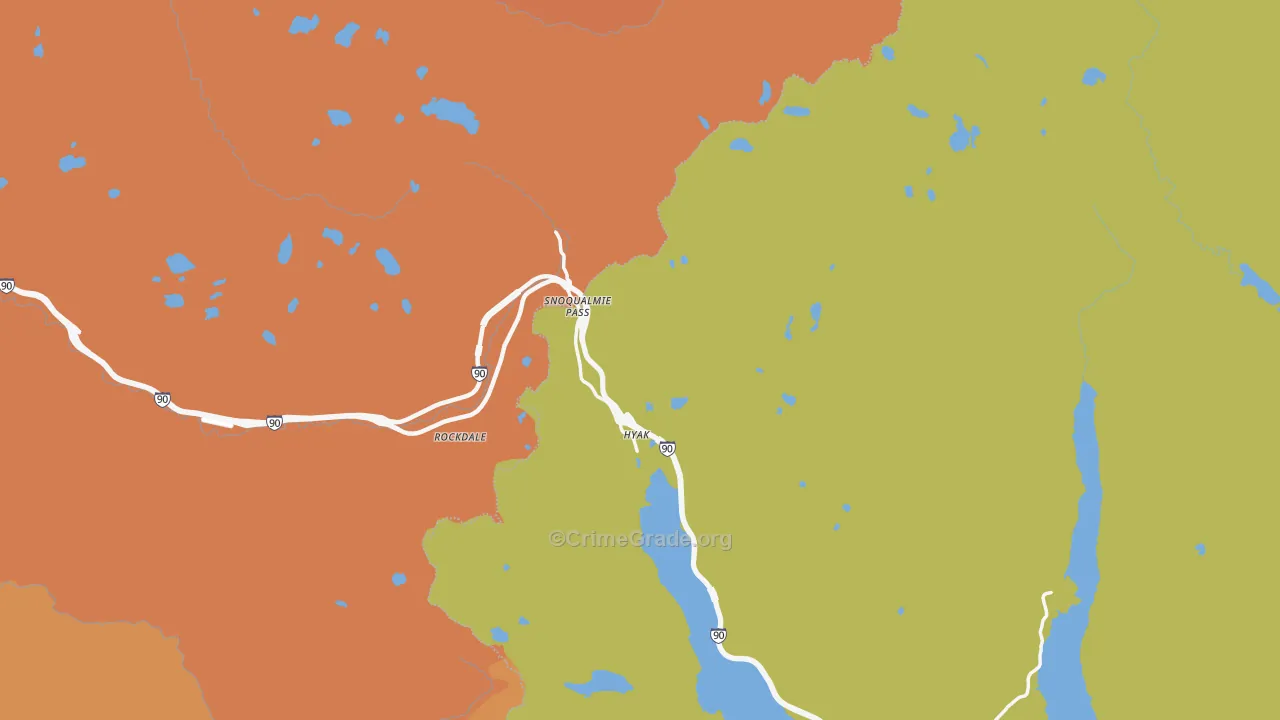 Snoqualmie Pass, WA Map of Murder Rates
