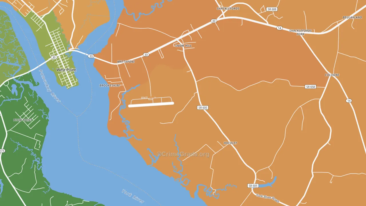 Snow Hill, VA Map of Murder Rates
