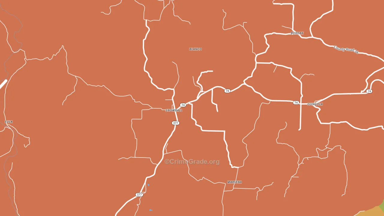 Snowball, AR Map of Murder Rates