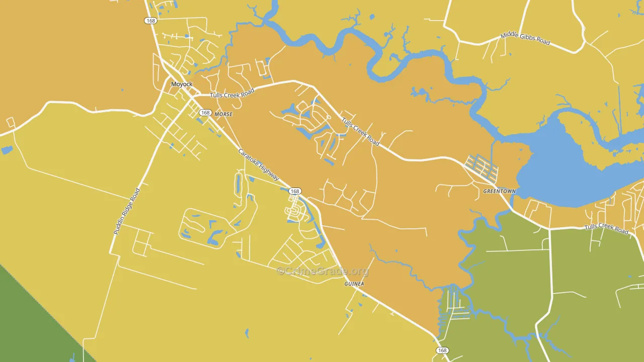 Snowden, NC Map of Murder Rates