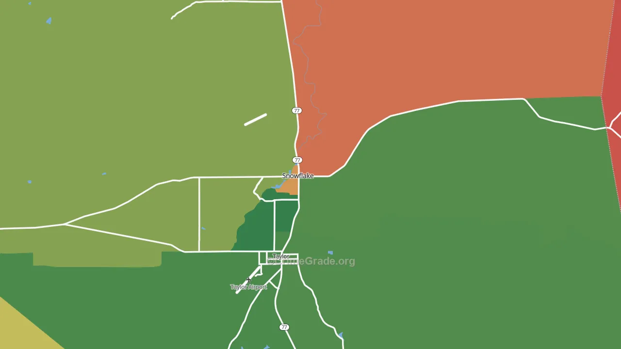 Snowflake, AZ Map of Murder Rates