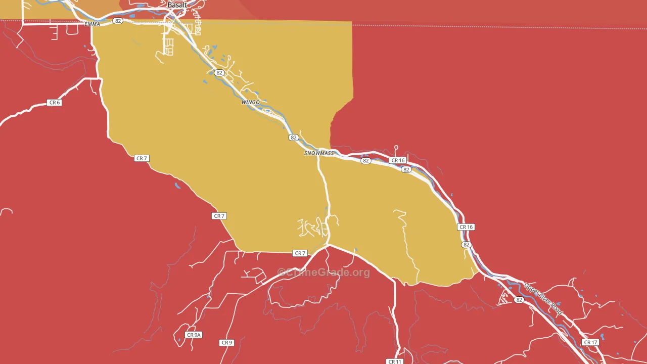 Snowmass, CO Map of Murder Rates