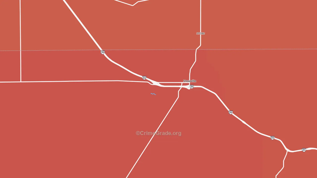 Snowville, UT Map of Murder Rates