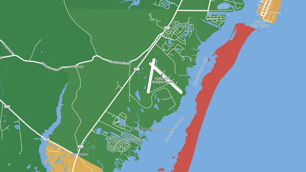 Snug Harbor, MD Map of Murder Rates
