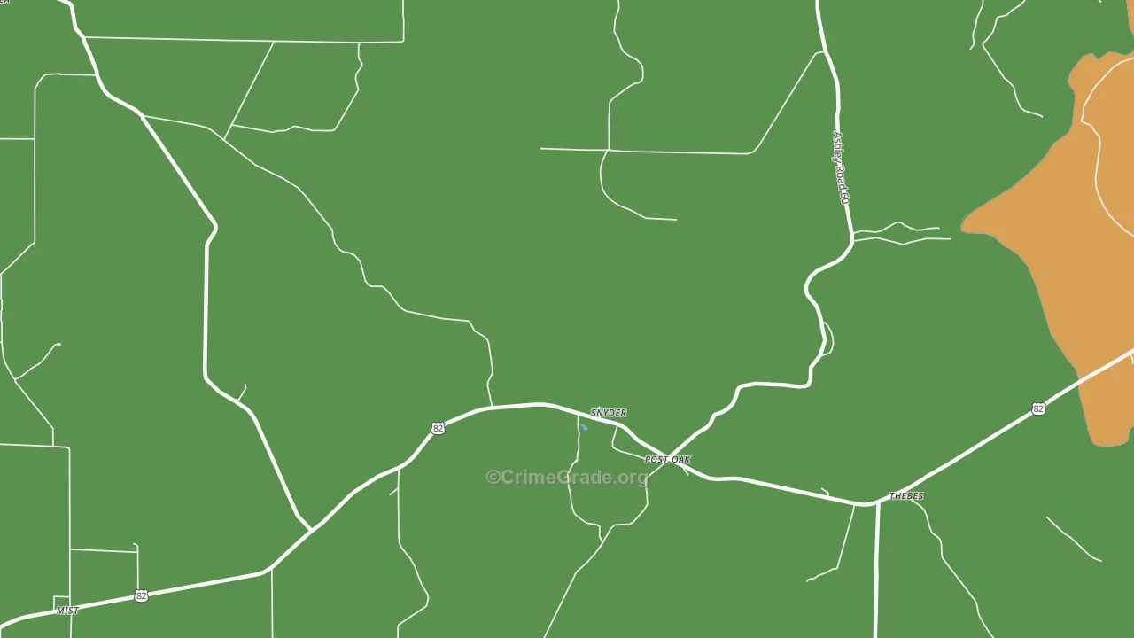 Snyder, AR Map of Murder Rates