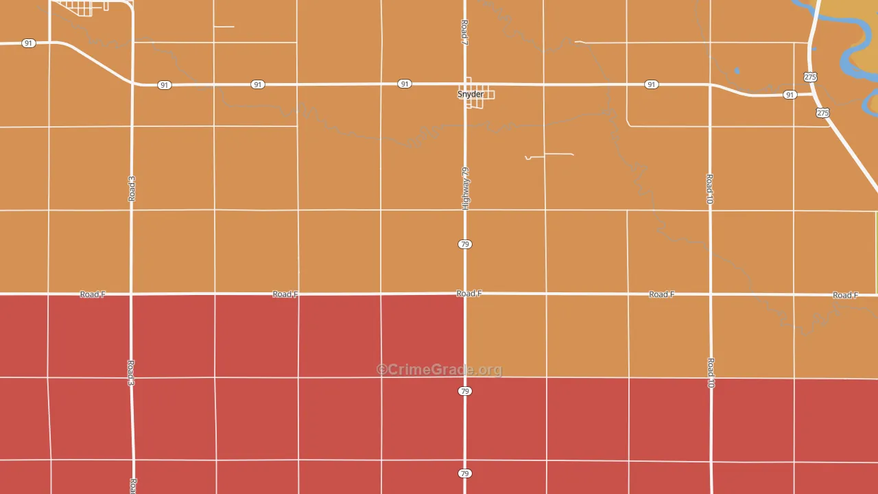 Snyder, NE Map of Murder Rates
