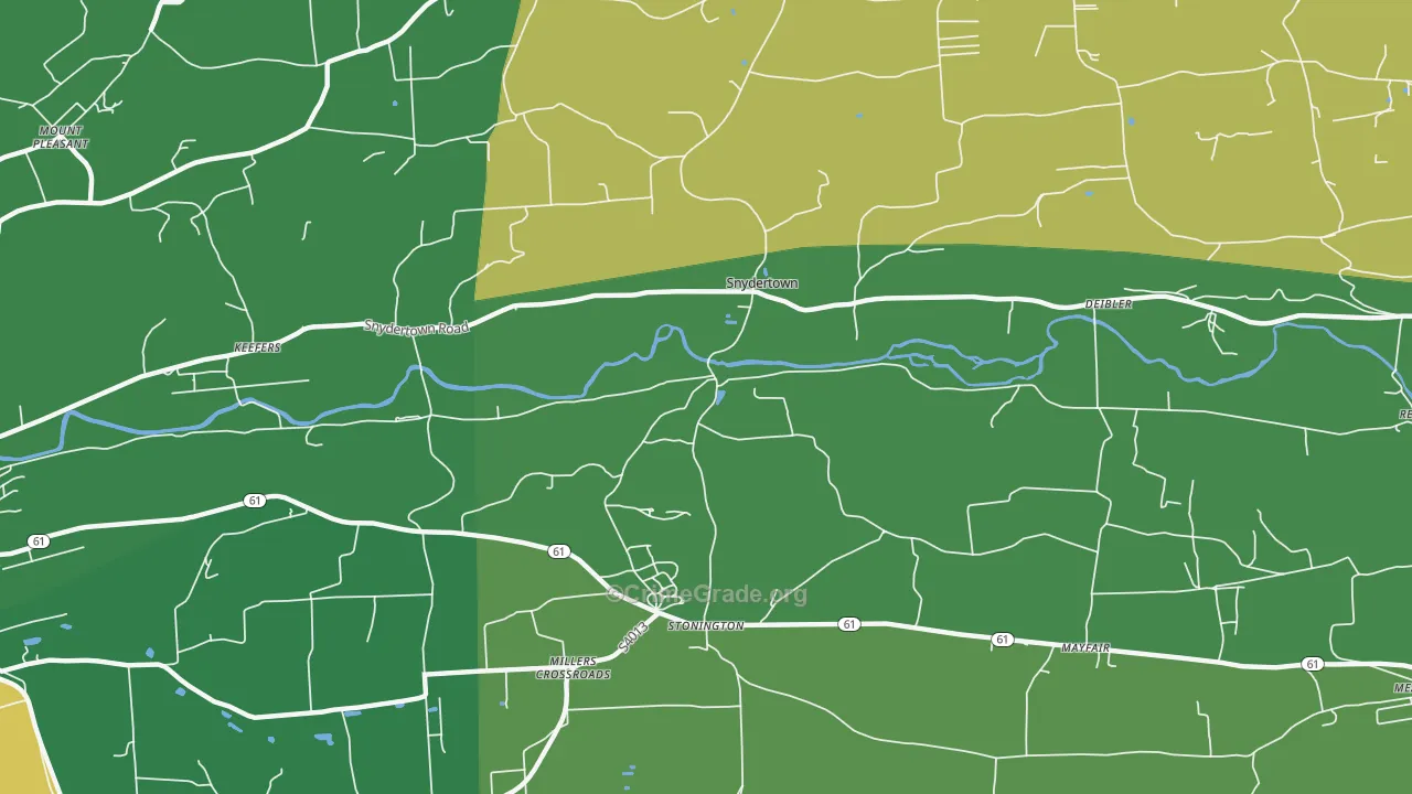 Snydertown, PA Map of Murder Rates