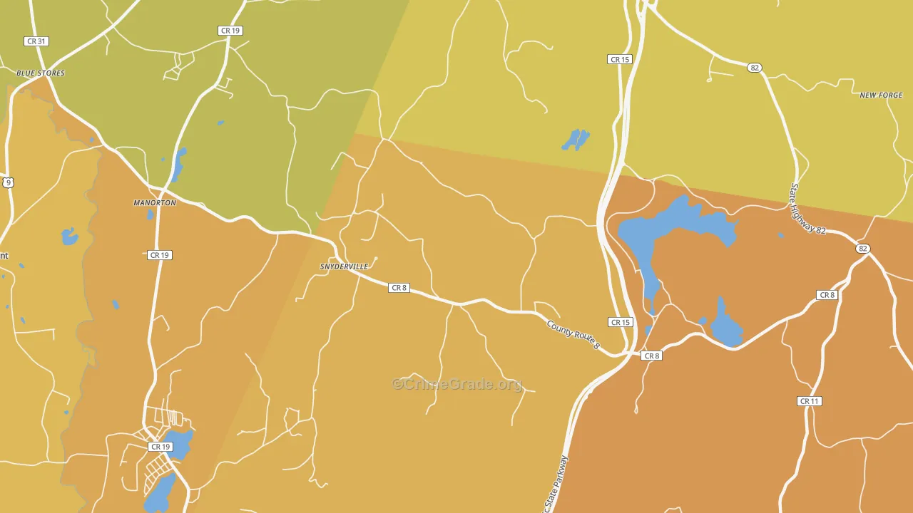Snyderville, NY Map of Murder Rates