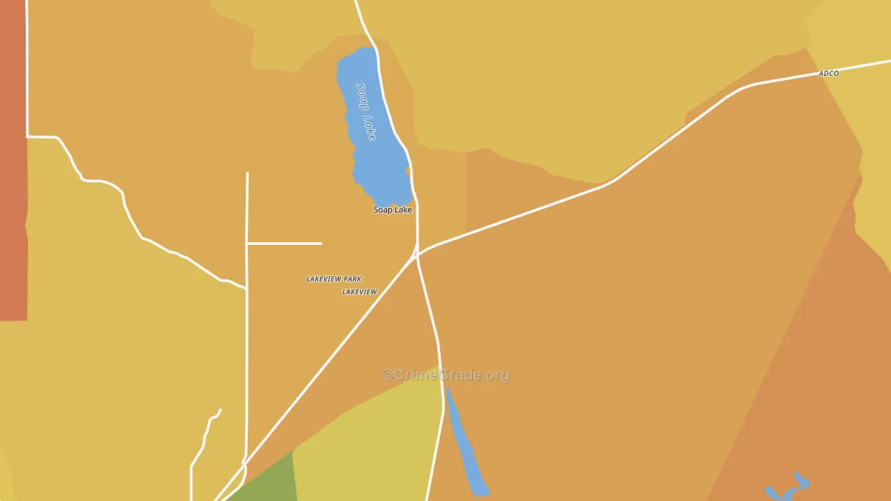 Soap Lake, WA Map of Murder Rates