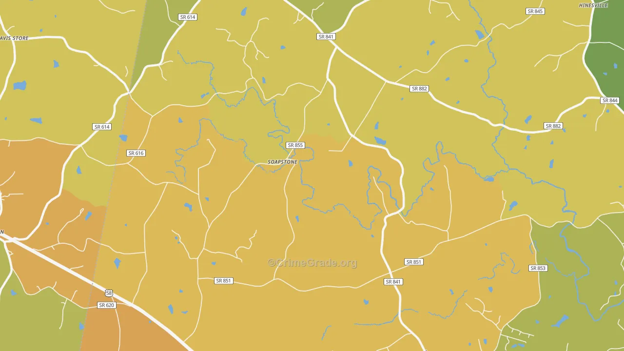 Soapstone, VA Map of Murder Rates