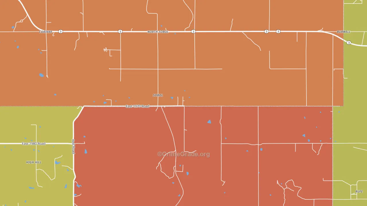 Sobol, OK Map of Murder Rates