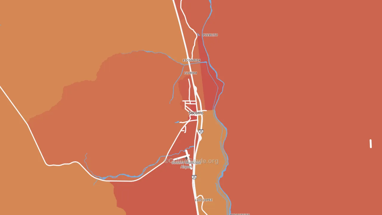 Socorro, NM Map of Murder Rates
