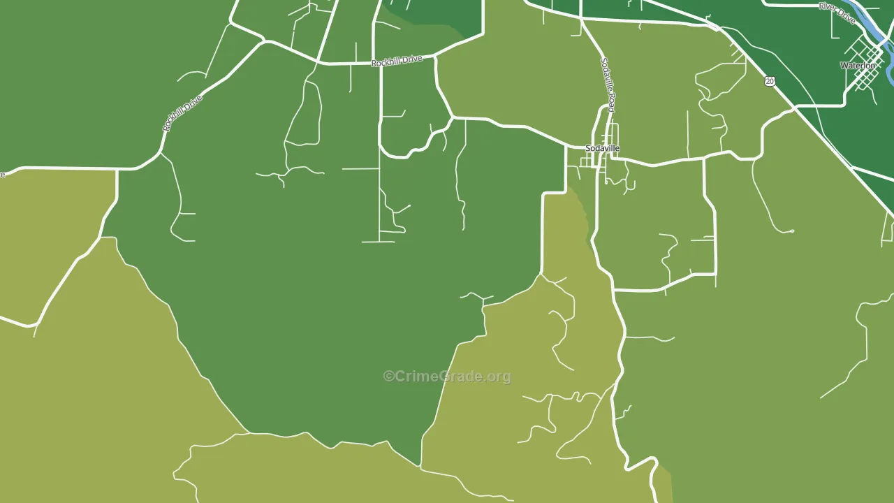 Sodaville, OR Map of Murder Rates